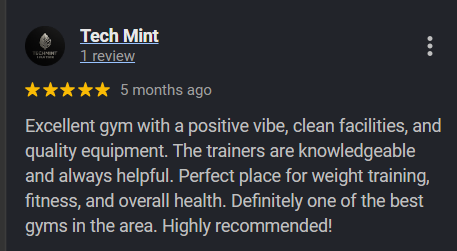 Positive review for DR DINO unisex gym Chengalpattu training programs
